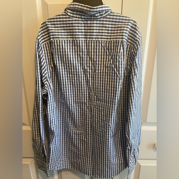 Nautica Men’s button down shirt top blue check button up size Medium M new nwt - Picture 9 of 9